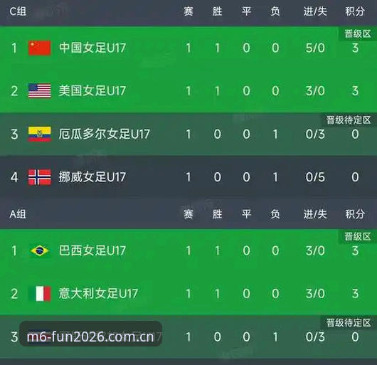 U17世界杯分组揭晓最新动态，中国男女足签运解析